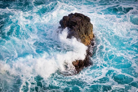 Crushing waves at The Nobbies, Phillip Island, Victoria, Australia, Oceania