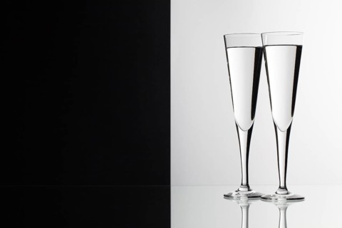Glasses of water on the glass table