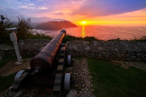 Ribadesella canon gun in Asturias of Spain