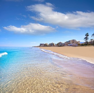 Denia las Marinas les Bovetes beach in Alicante of Spain