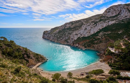 La Granadella beach in Mediterranean Javea also Xabia in Alicante Spain