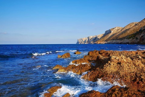 Las Rotas beach in Denia Alicante at Mediterraenan Spain
