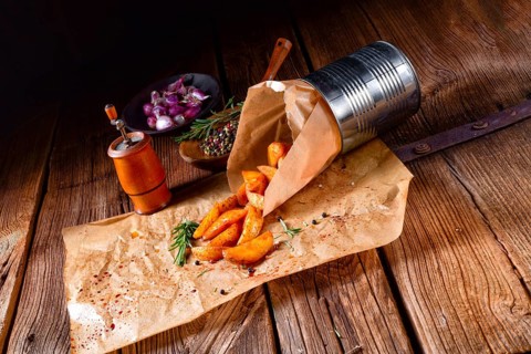Rosemary Potato wedges from the oven