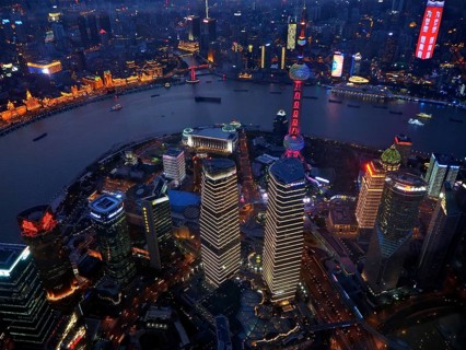 China Shanghai by night