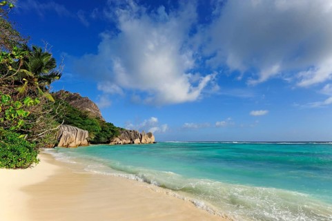 Anse Source a Jean beach, Union Estate National Park, La Digue Island, the Seychelles, Indian Ocean