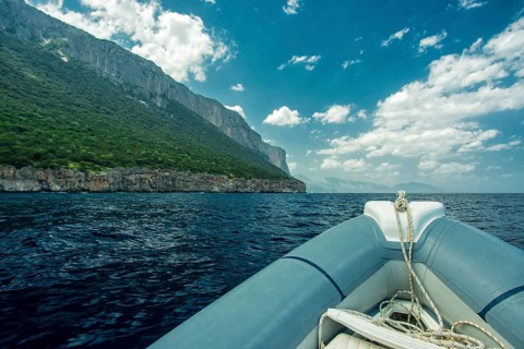 Steep coast on Sardinia