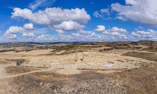 Archaeological site of Los Banales, ancient roman city, Sadaba, Cinco Villas, Aragon, Spain, Europe
