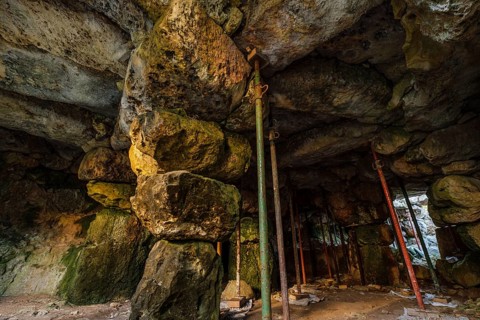 Galliner de Madona hypostyle room, Es Migjorn Gran, Menorca, Balearic Islands, Spain, Europe