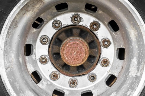 Old rim for cars, rusty and out of use