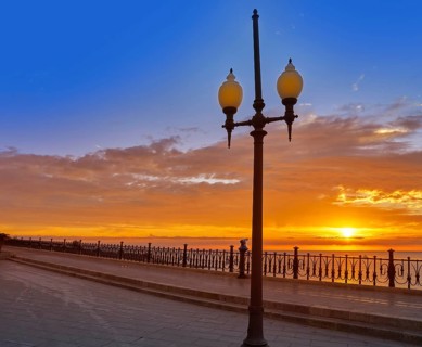 Tarragona Balcony of Europe at sunrise in Catalonia