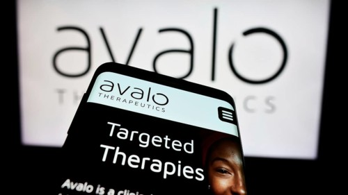 Stuttgart, Germany, 04-28-2024: Smartphone with webpage of US biotechnology company Avalo
