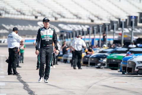 NASCAR Cup Series Driver Brad Keselowski (6) takes to the track to practice for the Autotrader
