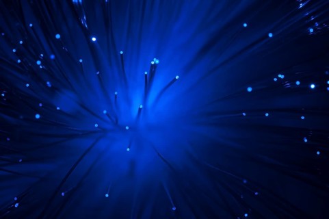 Blue colors optical fibers