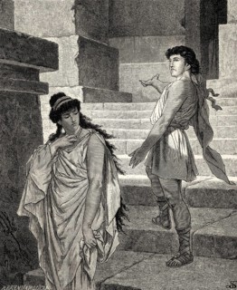 ACT III., SCENE IV., Iphigenia, Pylades, scene from Iphigenia in Tauris, Johann Wolfgang von Goethe