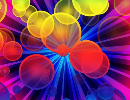 Colorful bubble explosion, more similar available