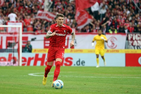 Lukas Kübler (SC Freiburg) at the match of the 1st FBL: 24-25: 1st FBL: 24-25: 7th Sptg. SC