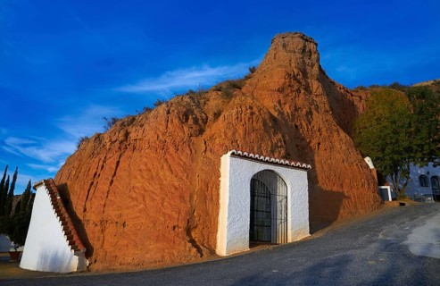 Guadix cave houses in Granada Spain at Andalusia