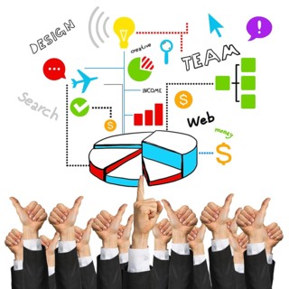 Group of hands of businesspeople showing gestures isolated on white