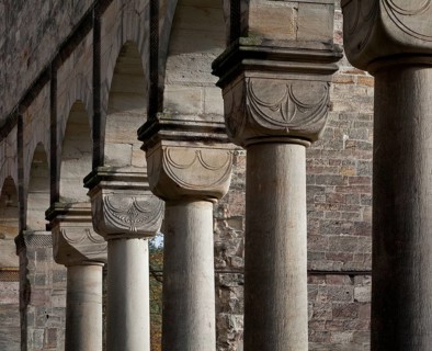 Paulinzella, monastery ruins. Main construction period 1105-24 since 16-17th century Ruin Capitals