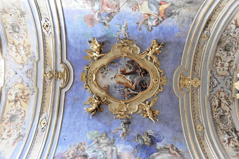 Church of Santa Maria dopra Minerva, Minerva Temple, Assisi, Umbria, Italy, Ceiling painting with