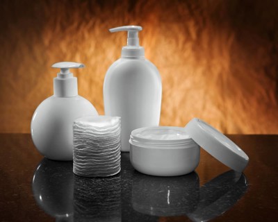 White care set on black and brown background