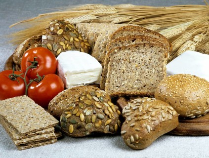 Different types of bread, still life