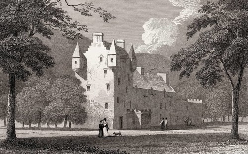 Meggernie Castle, Perth and Kinross, 19th century, from Modern Athens by Th. H. Shepherd