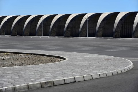 New terminal at the harbour, Puerto de Tazacorte, La Palma, Canary Islands, Atlantic Ocean,