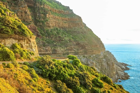 Chapman's Peak Drive at sunset, Cape Town, South Africa, Africa
