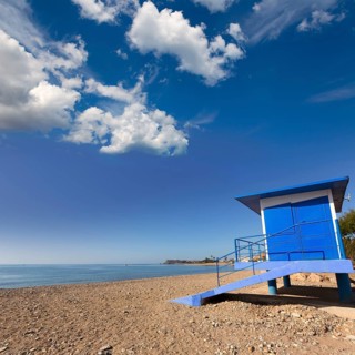 Mazarron beach in Murcia Spain at Mediterranean sea