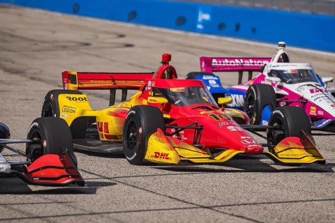 NTT INDYCAR SERIES driver, ALEX PALOU (10) (ESP) of Barcelona, Spain races through the turns during