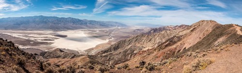 Great view from Dante's View over the Badwater Basin, Death Valley in the USA