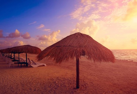 Riviera Maya sunrise in Caribbean Mayan Mexico