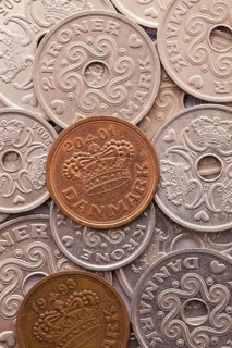 Different coins of Danish Krone