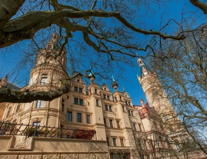 Schwerin Castle, seat of the state parliament of Mecklenburg-Vorpommern, Schwerin,