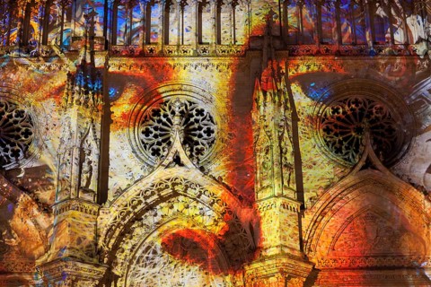 Spectacle at the cathedral of Orleans, Centre-Val de Loire, France, Europe