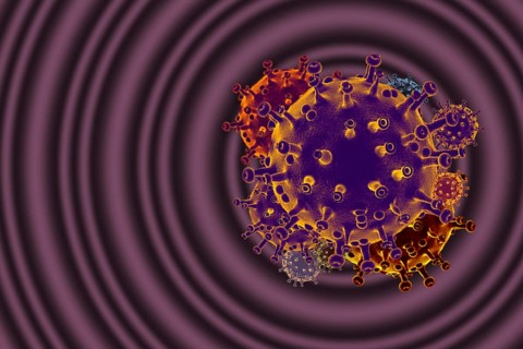 COVID-19 Coronavirus disease outbreak background. Stop spreading Corona virus global pandemic