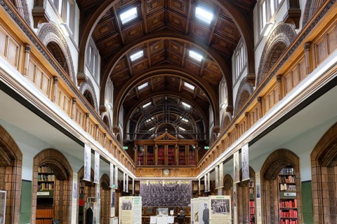 Interior view, room, Leeds Central Library, Leeds, England, Great Britain