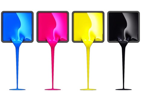 3D rendering of a cmyk color concept