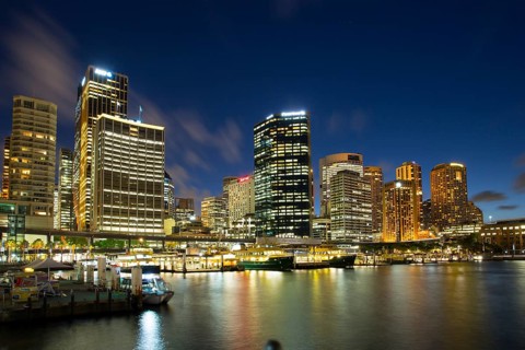 SYDNEY, AUSTRALIA, Feb 10th 2015: Circular Quay at rush hour on a summer's evening in Sydney,