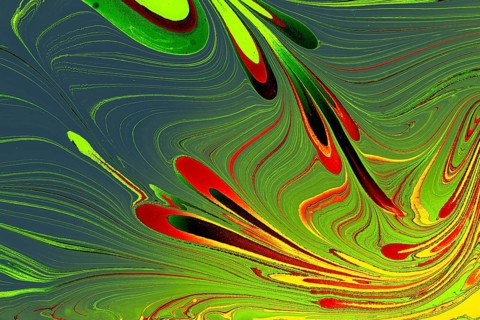 Abstract marbling floral pattern for fabric, tile design. background texture