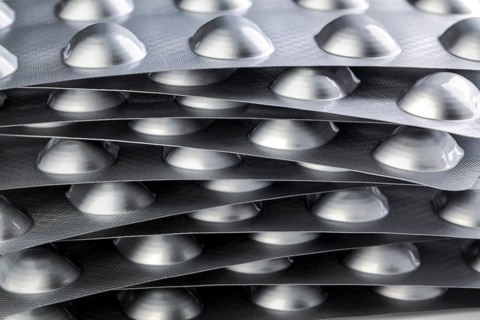 Stack of tablets in blister packs