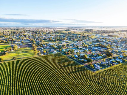 Autumn sunset around the rural country town of Penola in the Coonawarra wine region in South