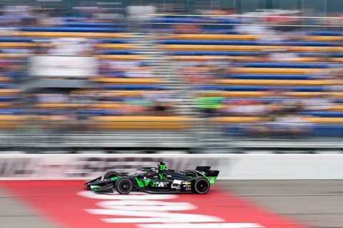 AGUSTIN HUGO CANAPINO (78) of Arrecifes, Argentina drives on track during the Hy-Vee One Step 250