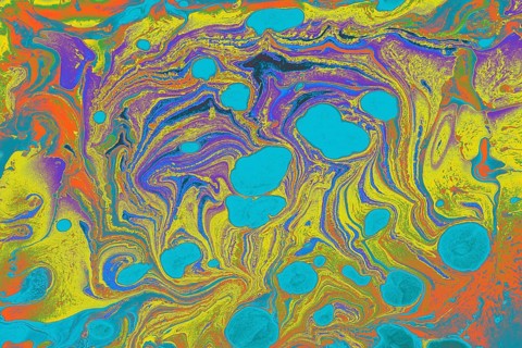Ebru marble effect pattern design for print