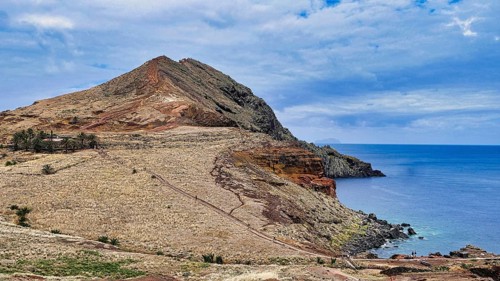 View of the Pico do Furado and the Casa Sardinha on the Ponta de São Lourenço in Madeira