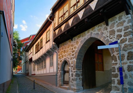 Nordhausen street in Harz Thuringia of Germany