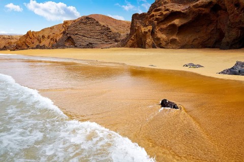 Fuerteventura La Pared beach at Canary Islands Pajara of Spain