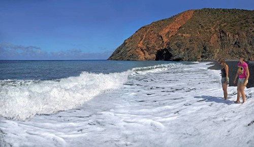 Footbath on the beach of Vallehermoso, La Gomera