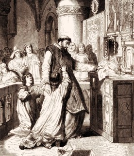 The Mass at Bolsena, an Eucharistic miracle said to have taken place in 1263